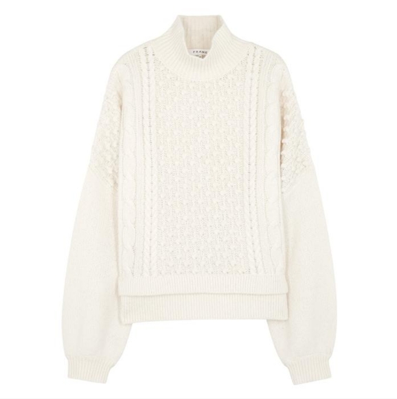 FRAME nubby waffle knit wool sweater - Picture 3 of 11